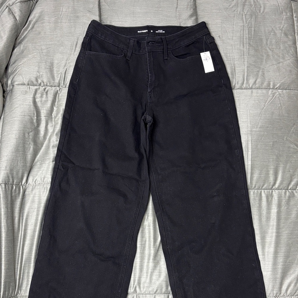 Old Navy Charcoal Wide-Leg Jeans